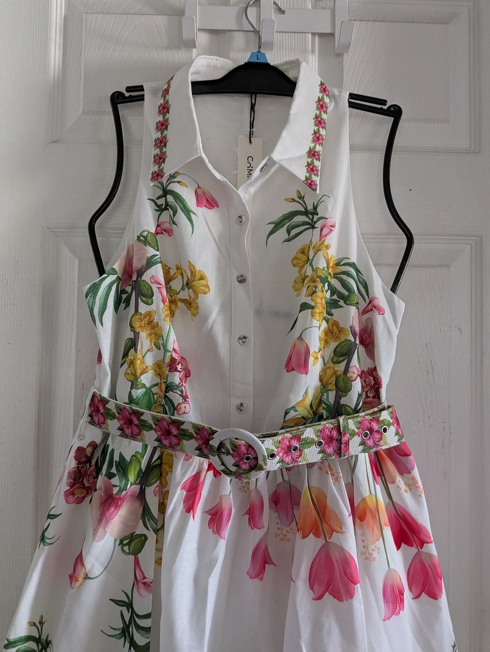 Commense Floral Print Belted Mini Dress - Picture 15 of 16